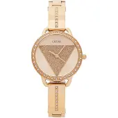 GUESS Analoog horloge 'Tri Bellini' goud / transparant
