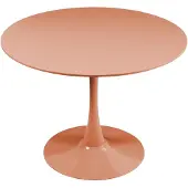 Oviala - Ronde eettafel voor 4 personen, 100 cm diameter, zalmroze - Fancy