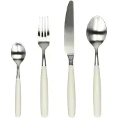 Pomax Renoir bestekset set van 16 handvat hars gebroken wit
