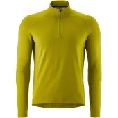 Gonso - Essential Jersey Longsleeve - Fietsshirt M, geel/olijfgroen