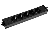 Bachmann stekkerdoos met Wieland GST18 installatiestekker en 5 contacten / zwart