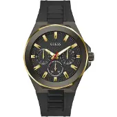 GUESS Analoog horloge 'Dashboard' goud / zilvergrijs / zwart