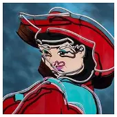 V2 Red Eye Neon Cowgirl