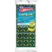 Spontex Mosaic Spons 1,2 x 4 x 2,5 cm Groen 3 Stuks