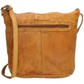 Old West Hide en Stitches Schoudertas Paint Rock Oker Geel