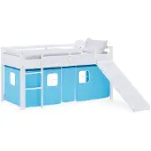 Hobby Hall Hoogslaper - 90x200 cm - Blauw - met glijbaan