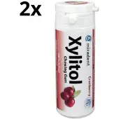 Miradent Xylitol Kauwgom | Cranberry | 2 x 30 stuks | Voordeelverpakking