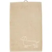 Cawö Handdoek We love Dogs Companion Nature/Beige (Set van 3)