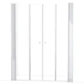 Maxaro Zircon Comfort Douchedeur | 185 cm Chroom Helder glas Vouwdeur