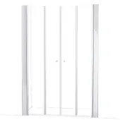 Maxaro Zircon Comfort Douchedeur | 160 cm Chroom Helder glas Vouwdeur