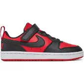 Nike Court Borough Low Recraft imitatieleren sneakers - rood/zwart Jongens/Meisjes Imitatieleer - maat 29.5