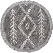 Home67 Vloerkleed new rabat grey rond ø200 cm