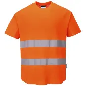 Portwest Hi-Vis Katoen Comfort Mesh Insert T-shirt S/S C394