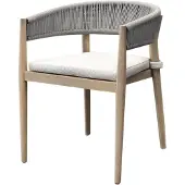 AVH-Collectie Cocoon dining tuinstoel rope light grey teak look