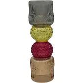 Mansion Atmosphere Kandelaar Amy 4-kleurig 7,5x7,5x23cm Multi multi Glas