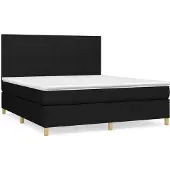 Syfax Boxspring met matras stof zwart 160x200 cm