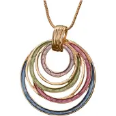 Charme Bijoux Ketting -gekleurde spiraal - goudkleurig-