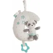 Creaciones Llopis Muzikale Rammelaar Baby Panda Blauw 25 cm Maan