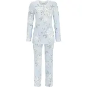 Ringella Warme blauwe pyjama bloemen | Maat 50