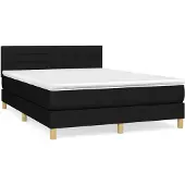 Syfax Boxspring met matras stof zwart 140x190 cm