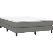 Syfax Boxspring met matras stof donkergrijs 160x200 cm