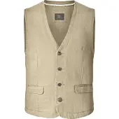 Jan Vanderstorm Regular Fit Vest beige, Effen