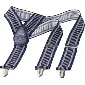 Jan Vanderstorm Bretels donkerblauw, Gestreept