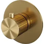 Brauer Stripe losse inbouwthermostaat met in- en afbouwdelen goud geborsteld PVD