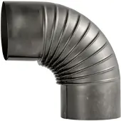 Heatingworld Bocht 90 graden - diameter 120 mm Geblauwd staal