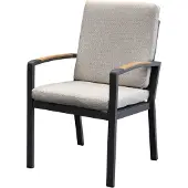 AVH-Collectie Costa Rica dining tuinstoel aluminium antraciet - soft grey