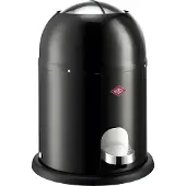 Wesco Mini Master cosmetica-emmer in de kleur zwart, gepoedercoat staalplaat, inhoud 6 liter, kunststof binnenemmer, voetpedaal