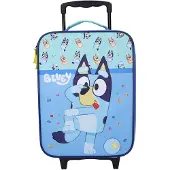 Bluey Best Friends Fun Trolley Koffer - Handbagage Kind - Softcase - 14 Liter - 47 x 31 x 14 cm - Blauw