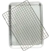 Nordic Ware Naturals Kwartaalschaal met Ovenbestendige Antiaanbakrooster