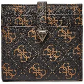 GUESS Kaarthoes Laurel SLG Tab Card Case Brown Logo Zwart
