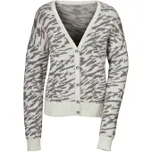 MADELEINE Gebreid vest grafiet / wolwit