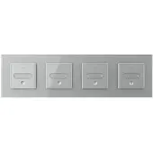 Livolo | Grijs | SR+SR+SR+SR | Slide-Dimmer | Wisselschakelaar | Smart