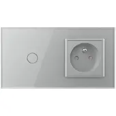 Livolo Wandcontactdoos | France | Schakelaar | Aan/Uit | Grijs |
