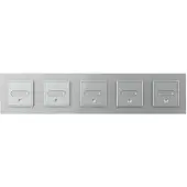 Livolo | Grijs | SR+SR+SR+SR+SR | Slide-Dimmer | Wisselschakelaar |