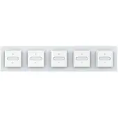 Livolo | Wit | SR+SR+SR+SR+SR | Slide-Dimmer | Wisselschakelaar |