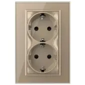 Livolo Wandcontactdoos | Dubbel goud Stopcontact | 1 inbouwdoos | .nl
