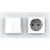 Livolo | Wit | 2+SR | Puls | Wipschakelaar met wandcontactdoos -