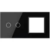 Livolo | Zwart | 2+SR | Glasplaat | Combinatie - Bekijk hier!