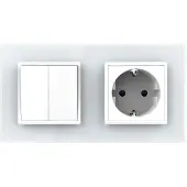 Livolo Wipschakelaar | Dubbel | Wandcontactdoos | Wit | Aan/Uit |