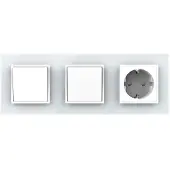 Livolo | Wit | 1+1+SR | Puls | Wipschakelaar met wandcontactdoos -
