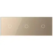 Livolo | Goud | 1+1+1 | Puls | Schakelaar - Bekijk hier!