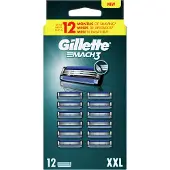 Gillette - Mach3 scheermesjes voor mannen - Blauw/Zwart - 12 stuks