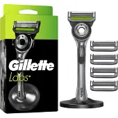 Gillette Labs Razor Stand + 5 Razor Blades - Silver