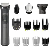 Philips Multifunctionele trimmer MG7925/15, Serie 7000, Grijs, 0,5 mm, 2 cm, 0,2 mm, Geschikt voor baard, oren, neus, Werkt op batterijen