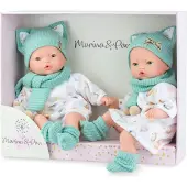 Perletti Pitus Twins S Doll 40 Cm Groen Kinderen
