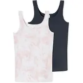 Schiesser Onderhemd '95/5' grafiet / rosa / wit